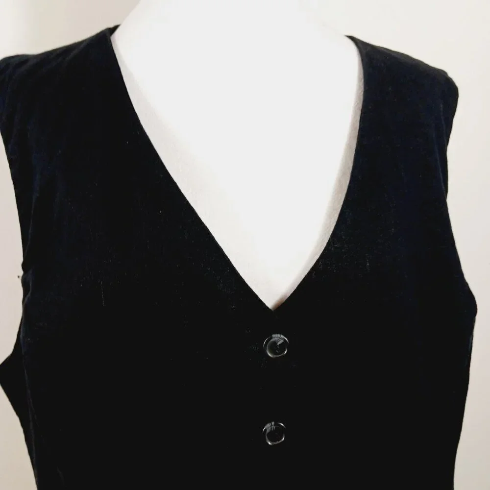 EXPRESS, 2X Black Linen Blend Button Up Vest, Classic Fit, Minimalist, Versatile - Picture 8 of 14